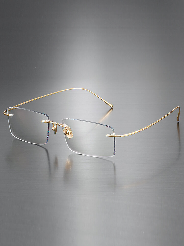 RIGO | Oversized Light Titanium Rimless Eyewear Frames Silver Business Near-sighted ราคา 7,892 บาท*ส่งฟรี