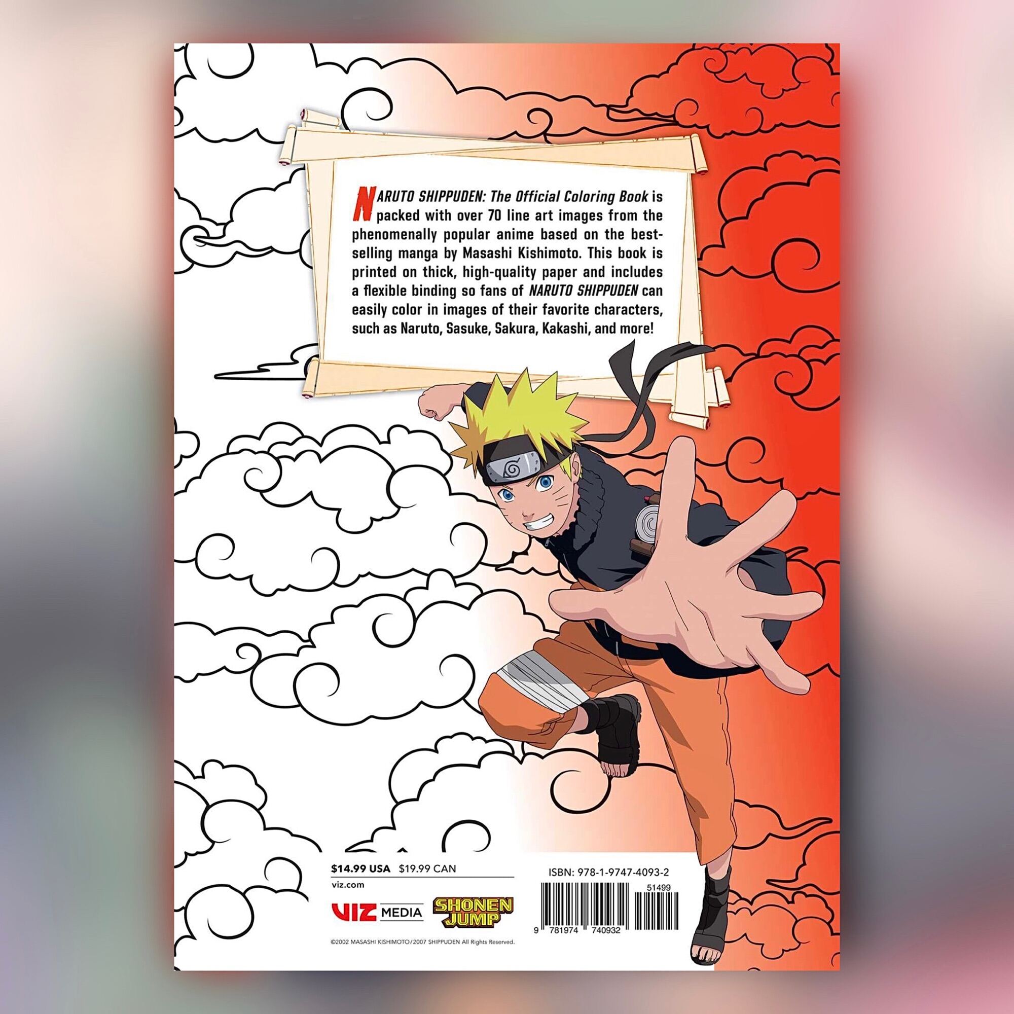 NARUTO SHIPPUDEN The Official Coloring Book สมุดระบายสี นารูโตะ ฉบับ ...