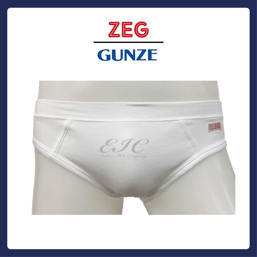 Zeg By Gunze กางเกงในชาย รุ่นเต็มตัว ผ้า Cotton 100 %ระบายอากาศได้ดี ...