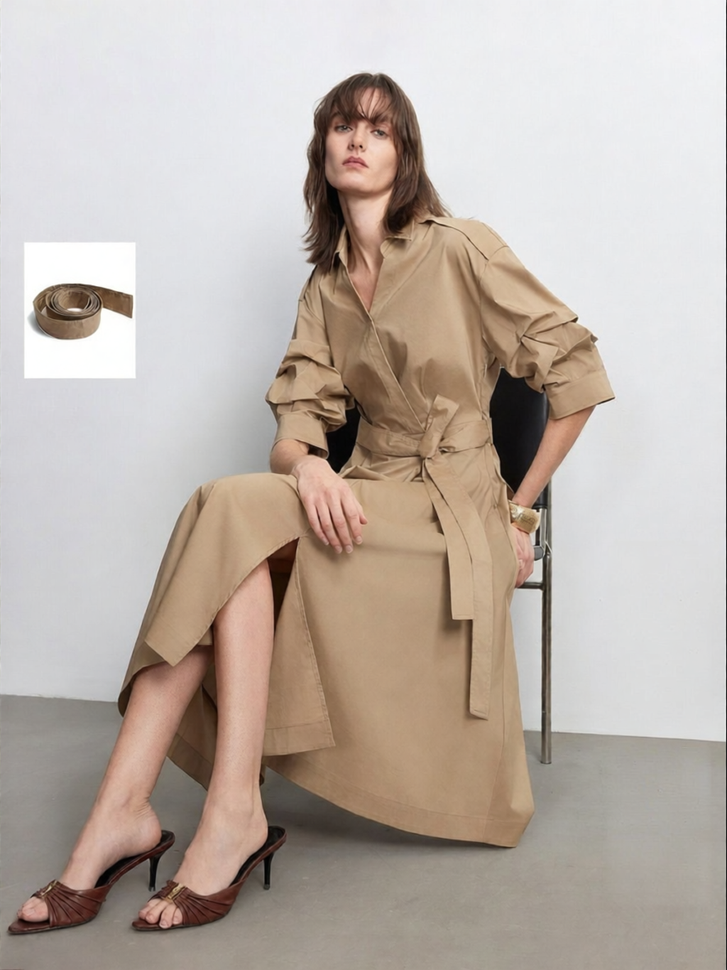 Vero Moda | Summer New Style A-Line Dress with Belt V-Neck Puffy Sleeves ราคา 5,836 บาท*ส่งฟรี