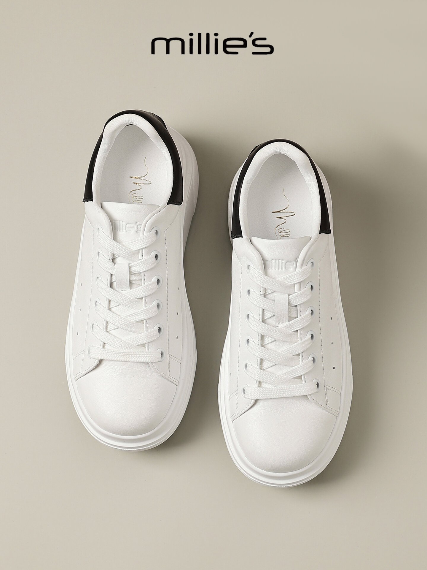 MILLIE'S | Minimalist Elevating Thick Sole Sneakers Comfortable ราคา 8,026 บาท*ส่งฟรี