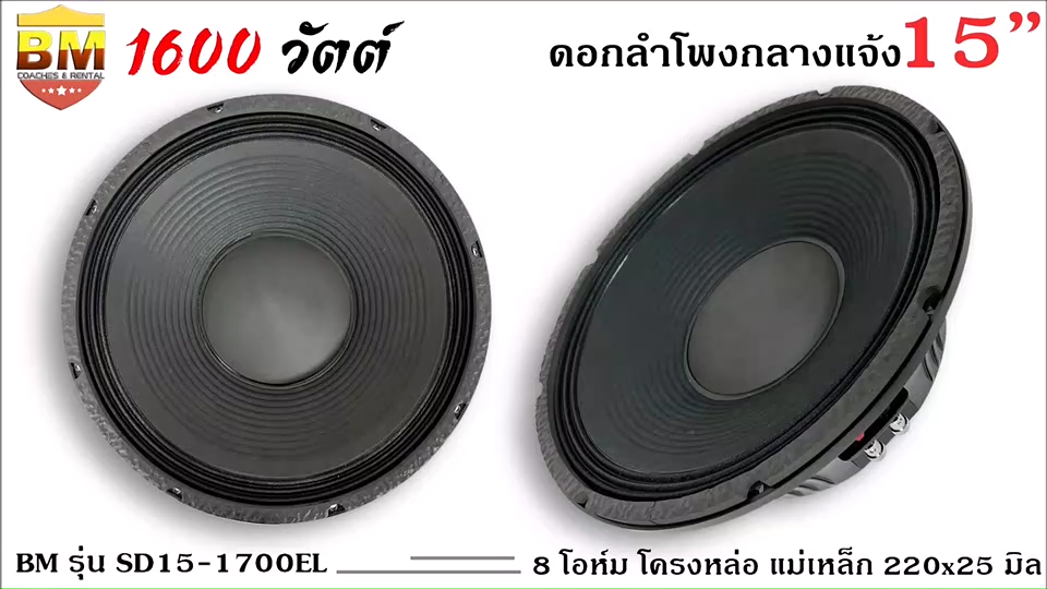 🔥ส่งเร็ว🔥ดอกลำโพงพีเอ 15นิ้ว ดอกลำโพง PA ยี่ห้อ BM รุ่น SD15