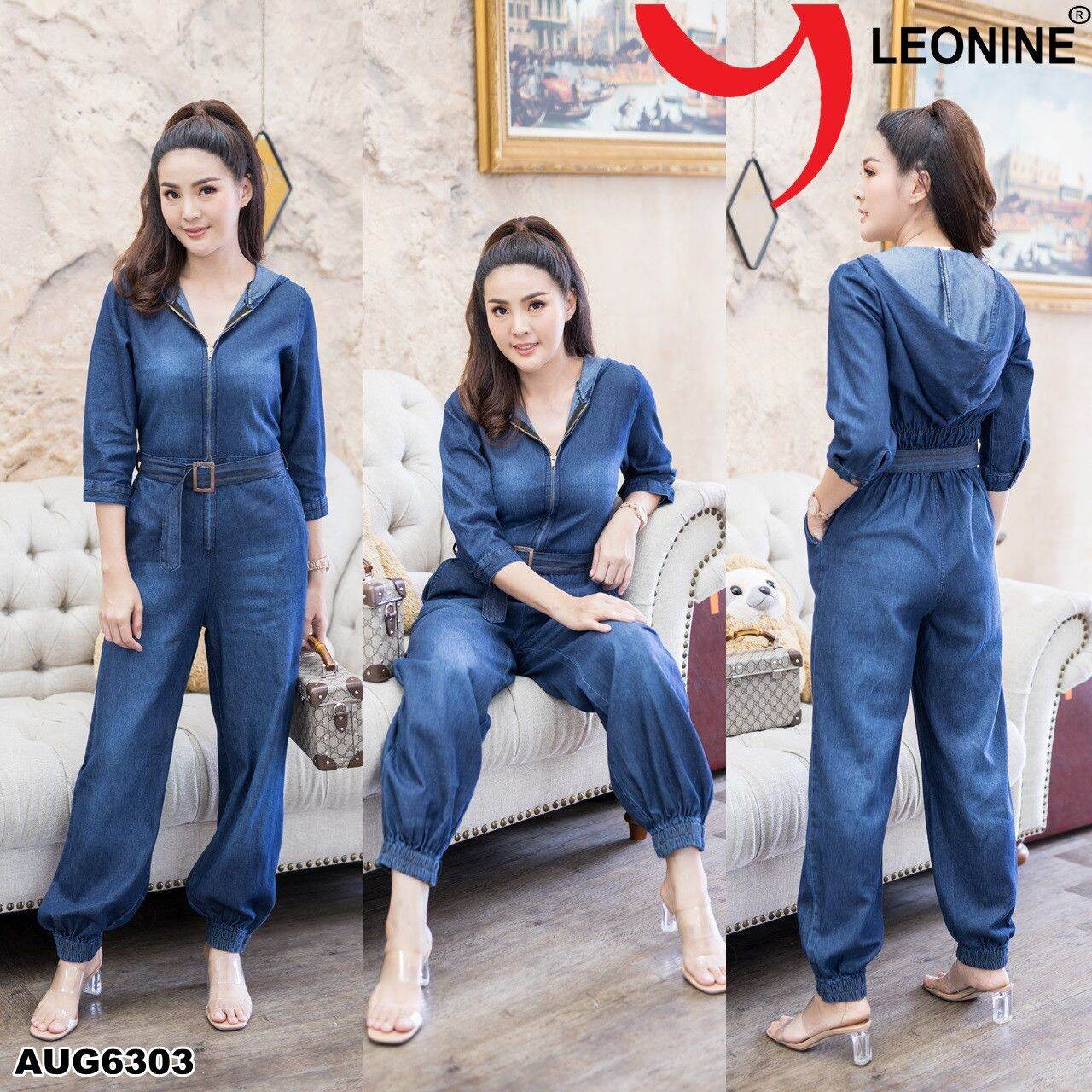 Denim Jumpsuit, Jumpsuit Jeans, Playsuit, Pants Dress, Jeans Leonine Aug6303 ราคา 712 บาท*ส่งฟรี