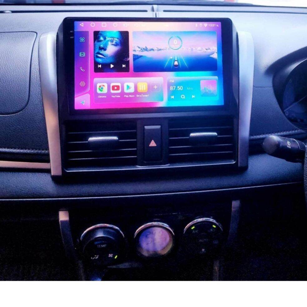 Android Screen 10 Inches, 2K Screen, Compatible with the Model of the Car Toyota Vios / Yaris Year 2013-2021, Carwales Cw-8163, Ram 4 Gb, Rom 32 Gb, Android 13, Comes with a Mask Compatible with the Car Model, Plug Compatible with the Model, Does Not Cut ราคา 5,439 บาท*ส่งฟรี
