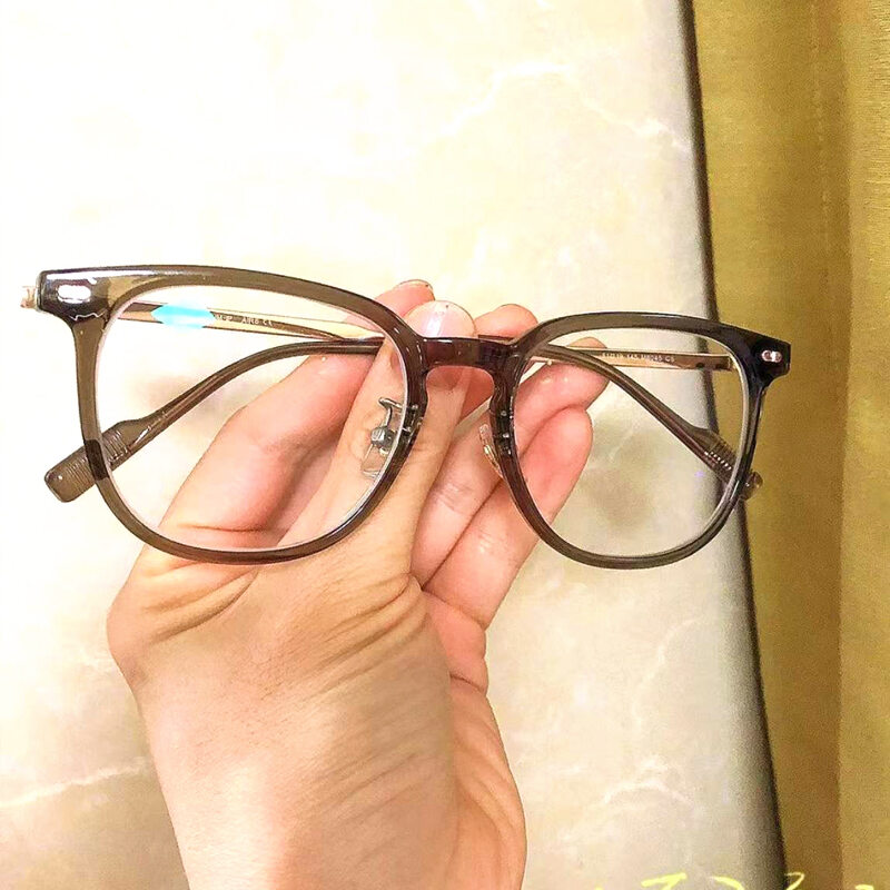 WOJUELION | Slimming Face Lightweight Large Round Frame Glasses ราคา 572 บาท*ส่งฟรี
