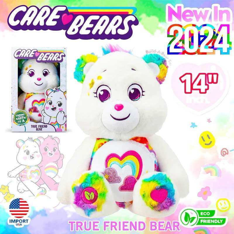 🇺🇸USA🇺🇸𝑵𝒆𝒘 𝟐𝟎𝟐𝟒🌈พร้อมส่ง♻️ Care Bears True Friend Bear Recycle Bear 🩷รุ่นใหม่ 14" นำเข้าอเมริกาแท้💯 ราคา 1,990 บาท*ส่งฟรี