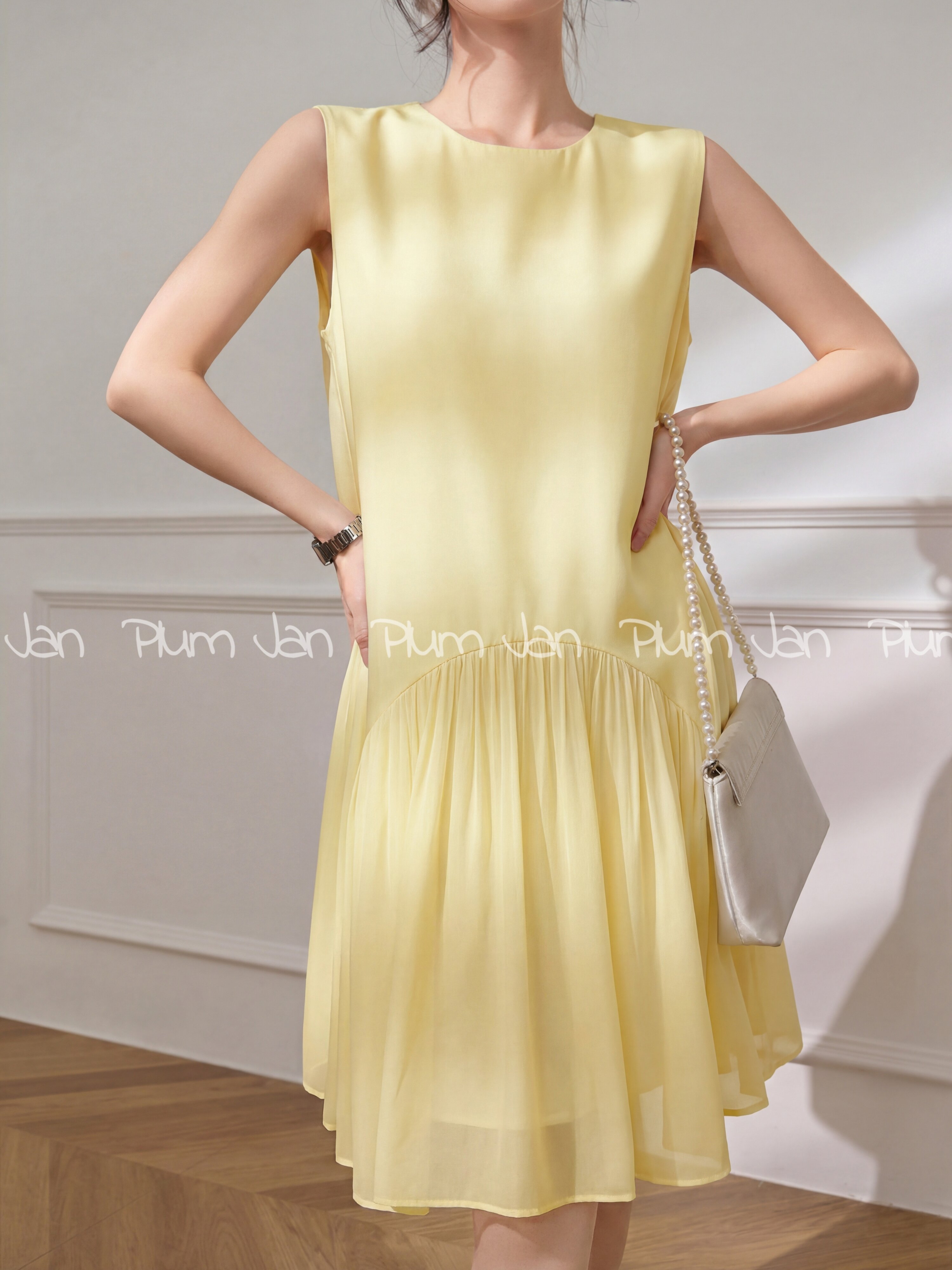 เจาะลึก PlumJan Youthful Yellow Sleeveless Mesh Patchwork Summer Dress ดีไหม?