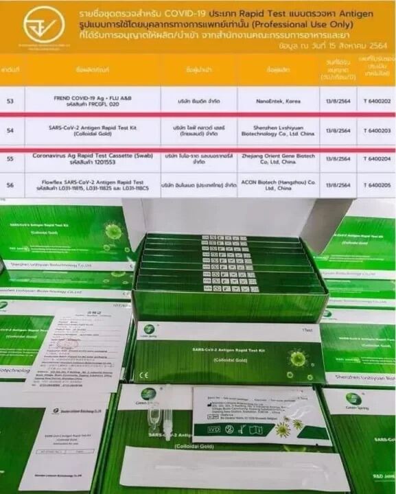 ส่งทุกวันชุดตรวจATK 10เทส 2in1 ตรวจทางปาก&จมูก ผ่านอย.ไทย มีคลิปสอนใช้งาน Antigen test kit