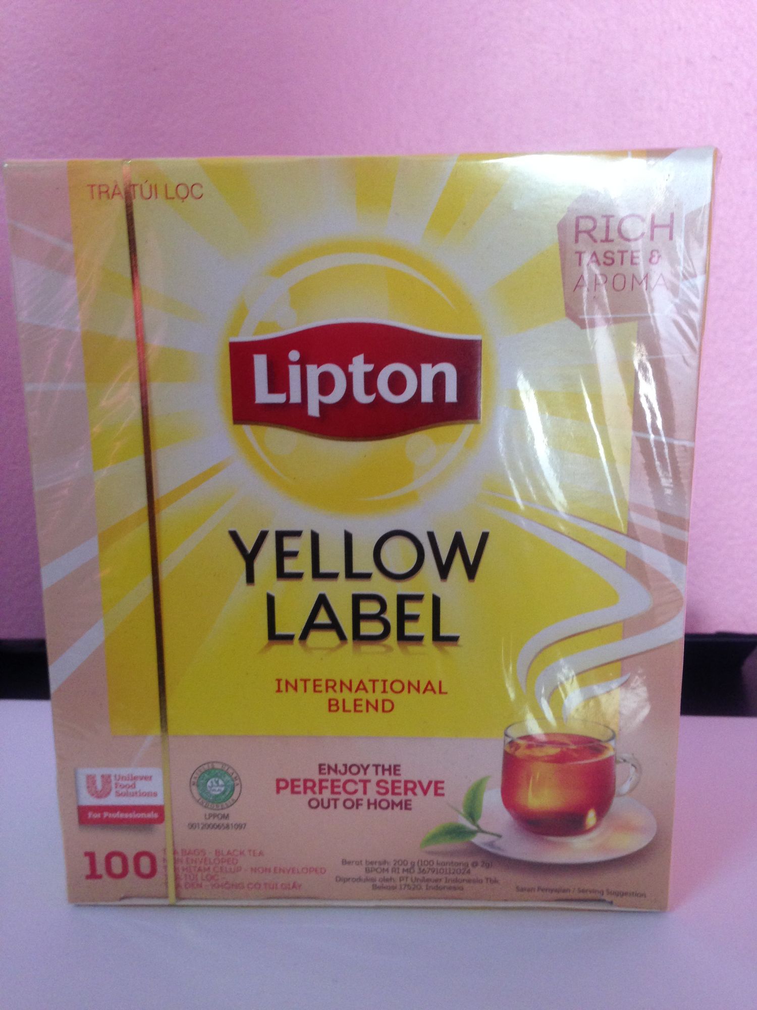 ชาลิปตัน Lipton Yellow Label ขนาด 100 ซอง