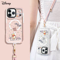 pinsai | เคสโทรศัพท์ดิสนีย์วินนี่ ذีพูห์ใส่สำหรับไอโฟน 17 โปรแม็กซ์ มีแม่เหล็กมักซ์เฟส ช่วยระบายความร้อน สำหรับคู่รักพร้อมสายคล้องคอ