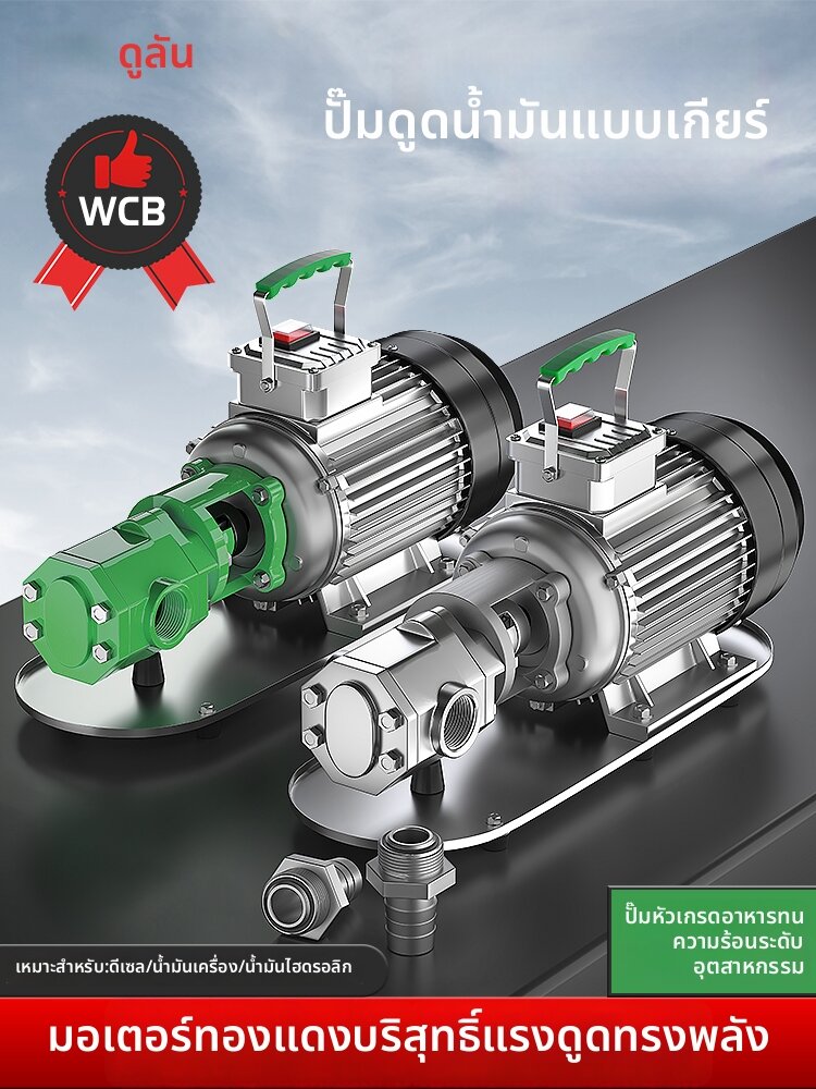 DULAN | High Viscosity Fluid Electric Self-priming Gear Oil Pump Stainless Steel ราคา 7,929 บาท*ส่งฟรี