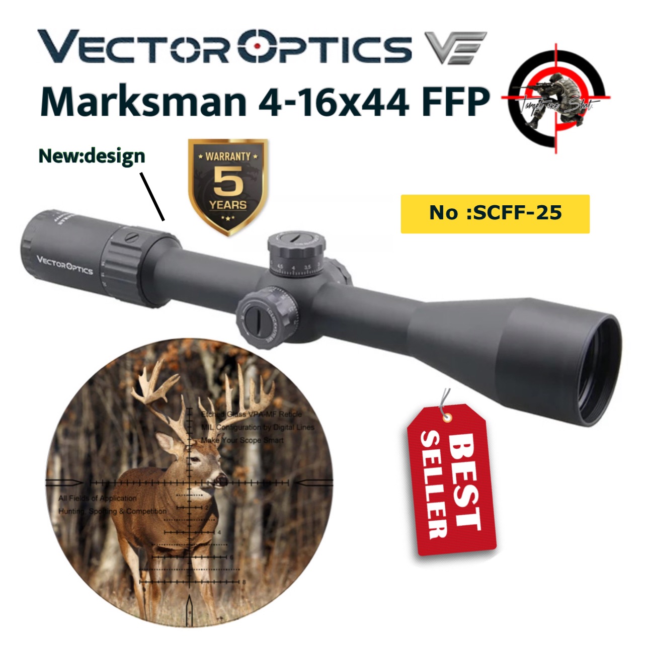 ５５％以上節約 Vector Optics Marksman 4-16倍率 x44mm FFP マーク