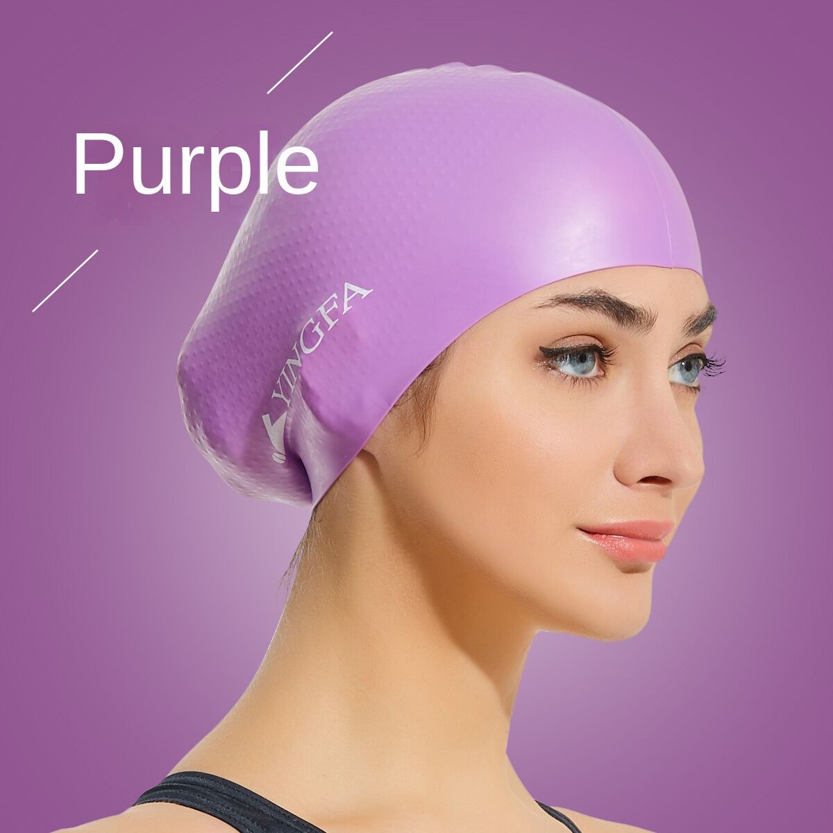 YINGFA หมวกว่ายน้ำซิลิโคนใช้ได้ทั้งชายและหญิงหมวกว่ายน้ำมืออาชีพกันลื่น