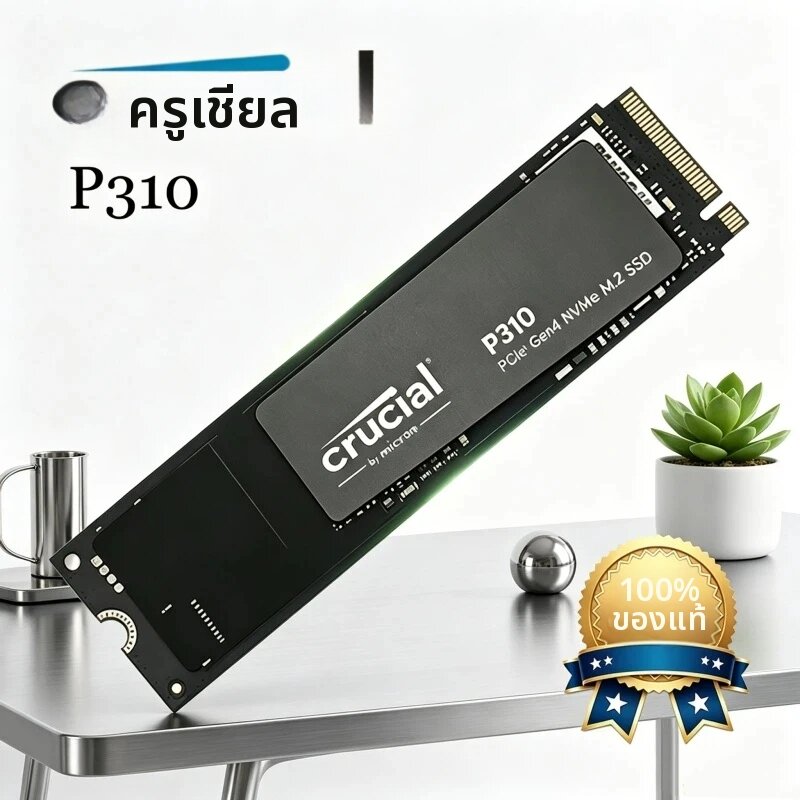 crucial | Durable P310 1TB 2TB 2280 PCIe Gen4 3D NAND NVMe M.2 SSD – ความเร็วสูงสุด 7100 MB/s, ไดรฟ์โซลิดสเตทภายใน (PC)(แพ็คเกจ OEM) ราคา 7,387 บาท*ส่งฟรี