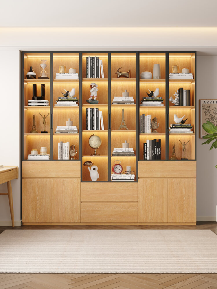 HAISHANGYUNJU | Floor-standing Glass Door Custom Shelf