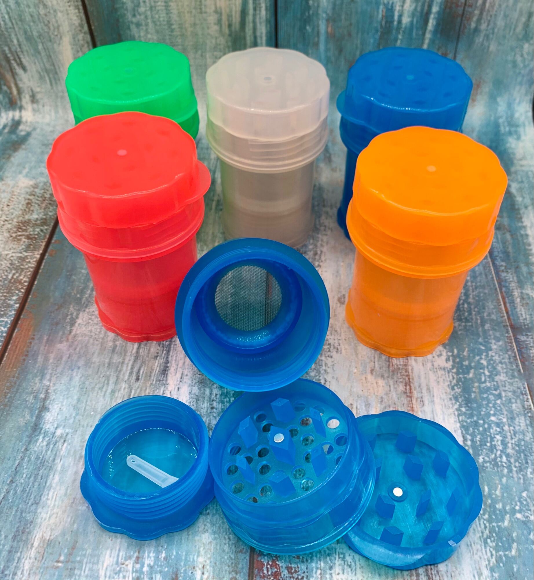 63MM Plastic Grinder with stash 4 layers