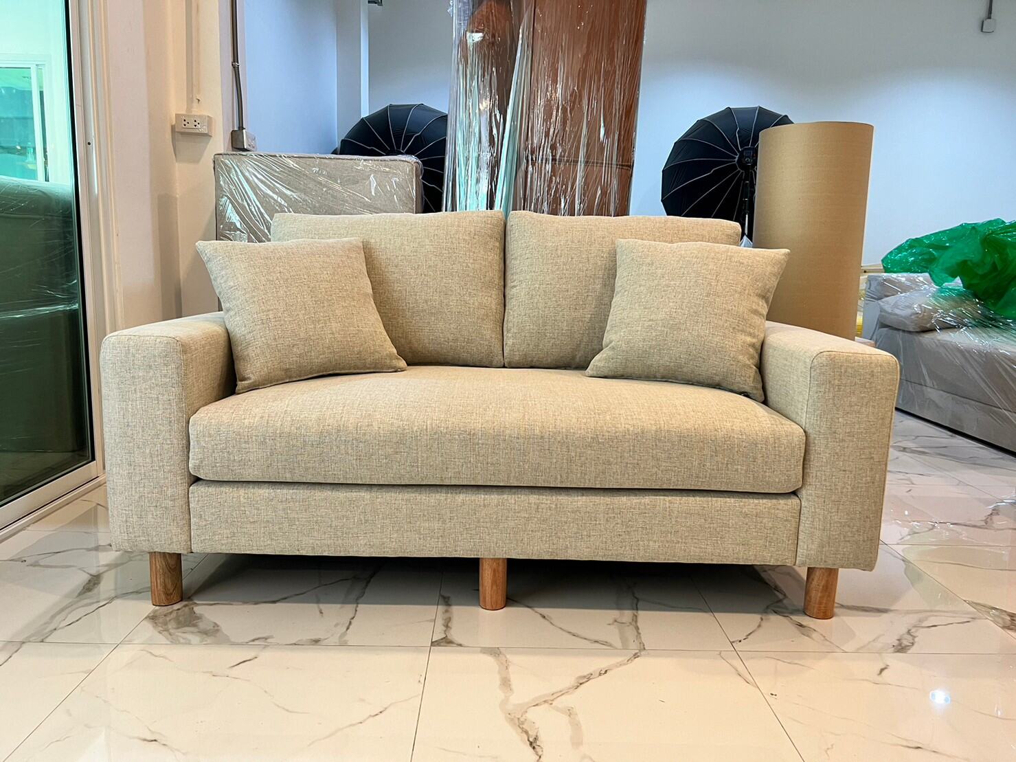 Muji sofa ขนาด 2ที่นั่ง โซฟามินิมอล โซฟา โซฟาสั่งผลิต จากโรงงาน วัสดุพร
