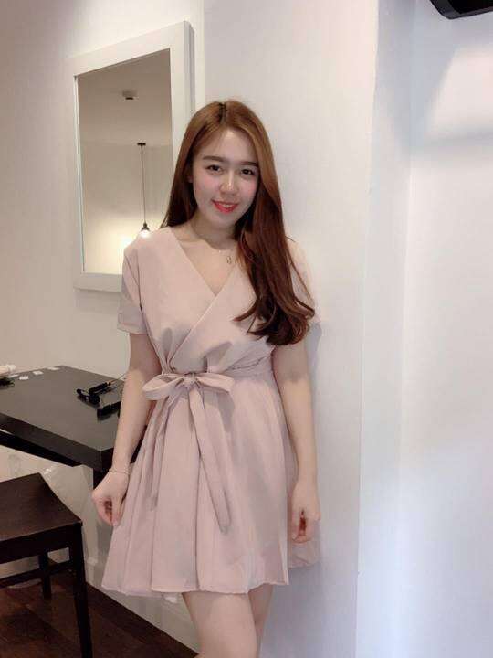 เดรสแขนสั้นไขว้ชายบาน – Modish – 1925096166_TH-6084124748 >>> 🇹🇭 Top1Thailand 🛒 >>> lazada.co.th 🇹🇭 🇹🇭 🇹🇭🛒🛍🛒