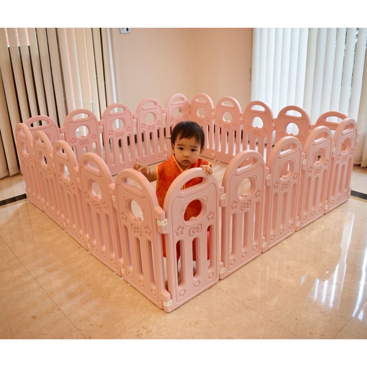 20P คอกเกาหลี คอกกั้นเด็ก Size 166×166cm.(5.5x5.5ฟุต)สีพาสเทสชมพูสวยปลอดภัยวัสดุfood grade พร้อมส่งเคอรี่จ่ายปลายทาง ราคา 1,211 บาท*ส่งฟรี