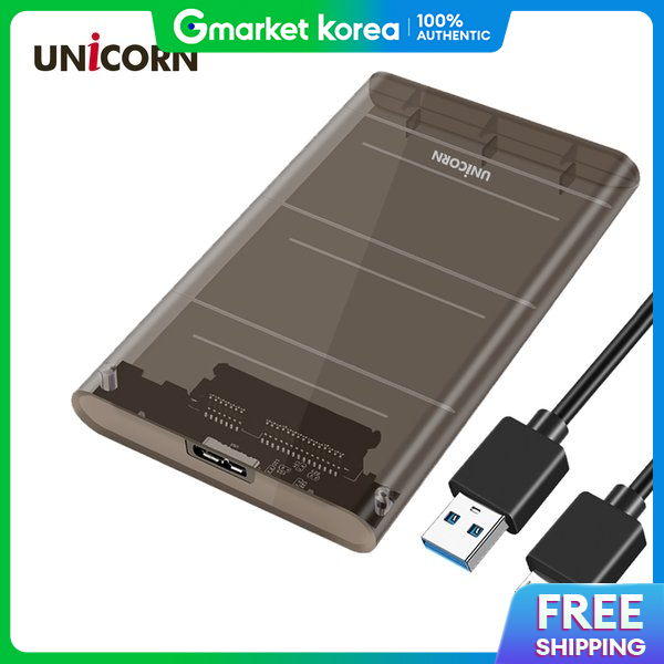 UNICORN | Unicorn A-Type 2.5-Inch Usb3.1 External Hard Drive Case Hdd Ssd Hd-7000G ราคา 534 บาท*ส่งฟรี