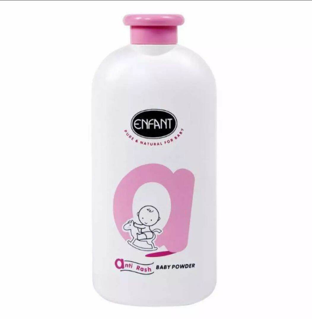 แป้งเด็กอองฟองต์ ENFANT BABY POWDER ขนาด400 กรัม สีชมพู