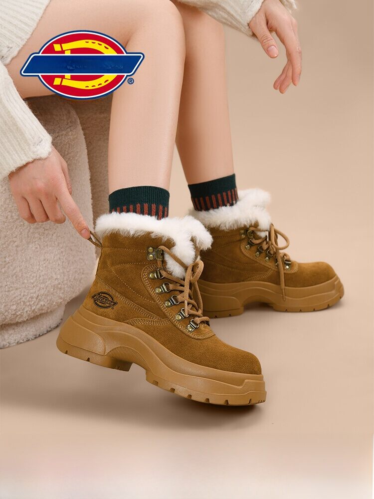 Dickies | Warm Full Fleece Snow Boots Short Boots ราคา 3,738 บาท*ส่งฟรี