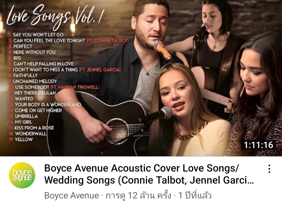 Boyce Avenue Acoustic Cover Love Songs/Wedding Songs (Connie