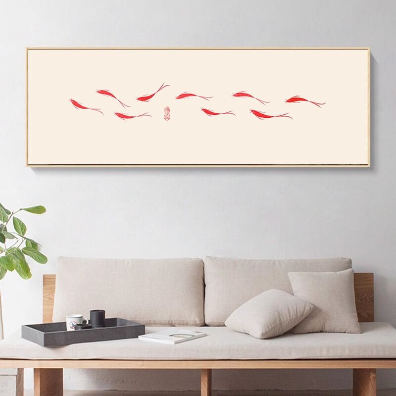 XIANGTUYIN | Chinese-style Nine Fish Wall Art for Living Room Sofa Background ราคา 2,558 บาท*ส่งฟรี