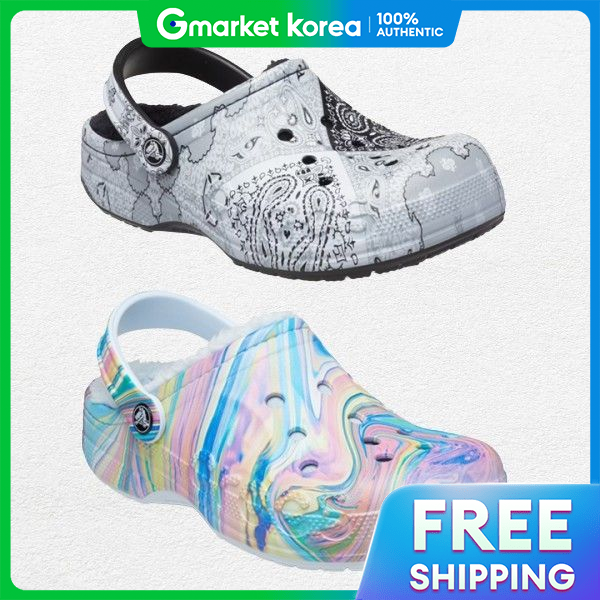 Crocs | Unisex Baya Lined Printed Fur 205975 (Choose 1 of 2 Types) ราคา 3,459 บาท*ส่งฟรี