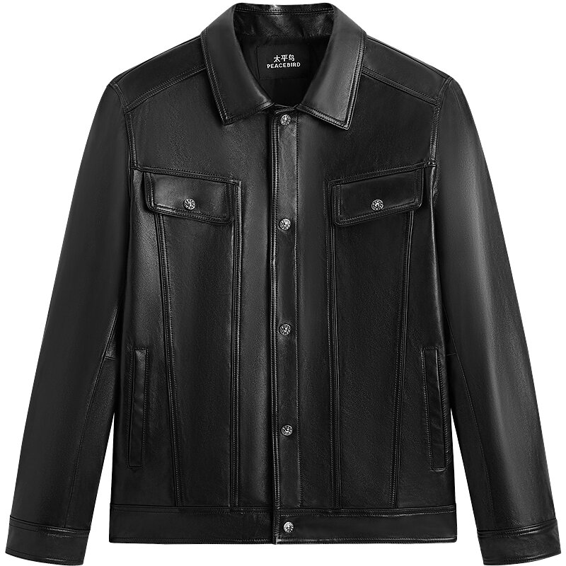 PEACEBIRD | Oil Wax Leather Jacket ราคา 16,268 บาท*ส่งฟรี