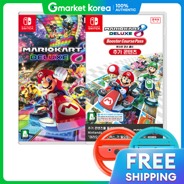 อุปกรณ์เกมมิ่งและเกม Nintendo Switch Mario Kart 8 + Booster Pass + Racing Wheel Neon S ราคา 3,578 บาท*ส่งฟรี
