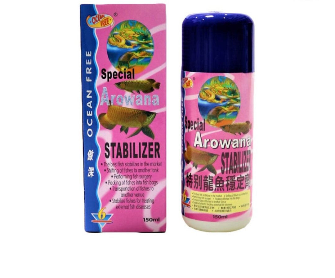 OF Special Arowana Stabilizer 150 ml. (ยาสลบปลามังกร ทำให้ปลาสงบ อยู่
