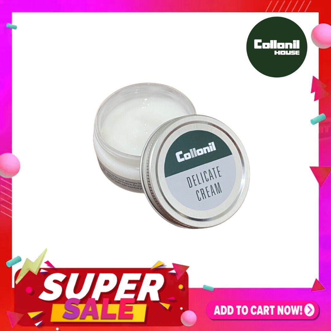 [แถมฟรี ผ้าเช็ด 150 บาท] โคโลนิล Collonil Delicate Cream 60 ml. ครีมทำความสะอาดประสิทธิภาพสูง สำหรับหนังแท้ เช่น หนังวัว หนังแกะ หนังคาเวียร์ ราคา 550 บาท*ส่งฟรี