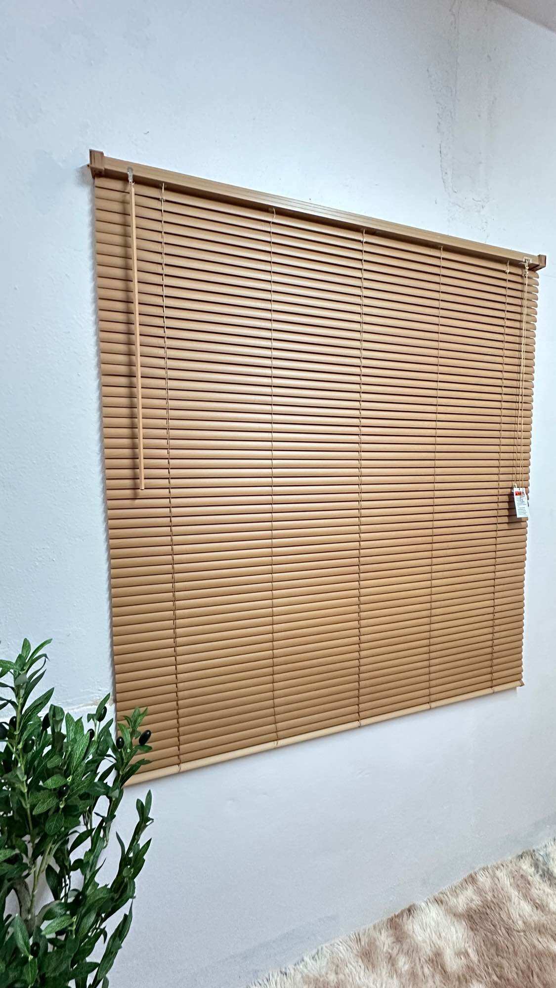 มู่ลี่  มู่ลี่ PVC 1 นิ้ว ขนาด ก120 x ย130 ซม. สีไม้ ราคาพิเศษ