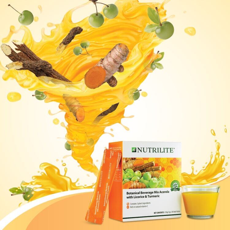 NUTRILITE Botanical Beverage Mix Cherry with Licorice & Turmeric Amway
