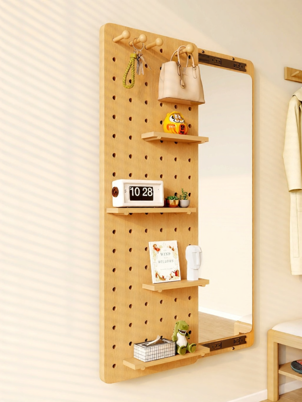 BEIQIVI | Wall-Mount Sliding Full Length Mirror ราคา 6,386 บาท*ส่งฟรี