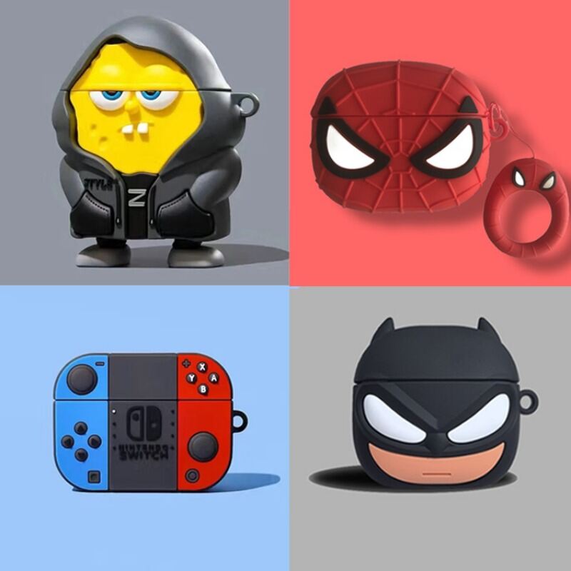 สําหรับ Apple AirPods 1 2 3 4 Pro 2 กรณี 3D การ์ตูนซิลิโคนหูฟังป้องกันกรณีหูฟังกล่องจี้ฝาครอบ ราคา 43 บาท*ส่งฟรี