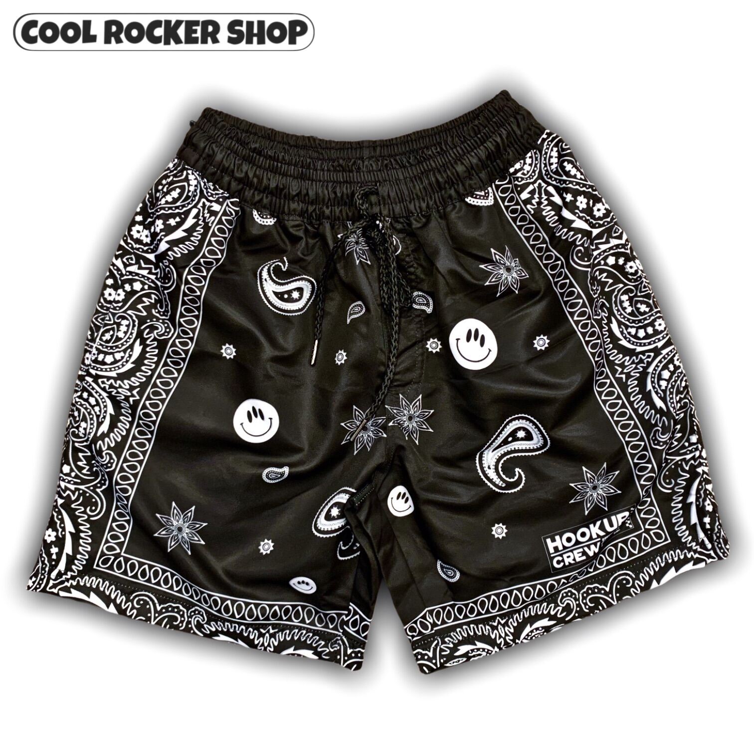 Cool Rocker Dark Paisley Bandana Shorts กางเกงขาสั้น ลายผ้าเช็ดหน้าสี