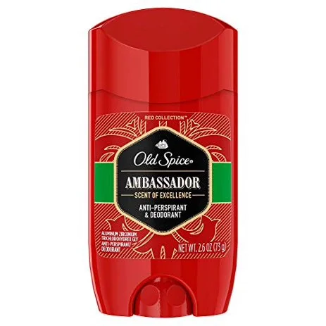 Old Spice Red Collection Ambassador Scent Invisible Solid Anti-Perspirant and Deodorant for Men 2.6 Oz(73g)