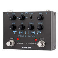 SONICAKE Thump Pure Analog High-Gain Distortion Guitar Effects Pedal 2 โหมดเสียง โมเดิร์น & วินเทจ True Bypass QDS-09