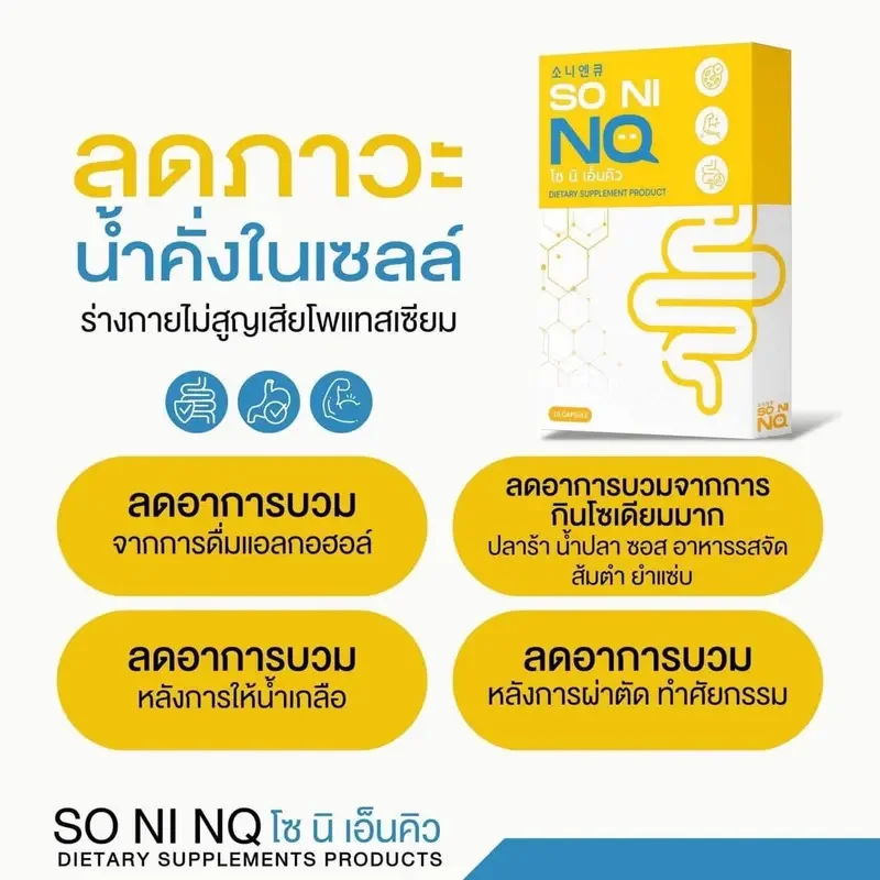 ภาพสินค้าSo ni NQ ตัวช่วยลดบวมน้ำ จากร้าน อินเตอร์บิวตี้บลิ้งค์ บน Lazada ภาพที่ 6