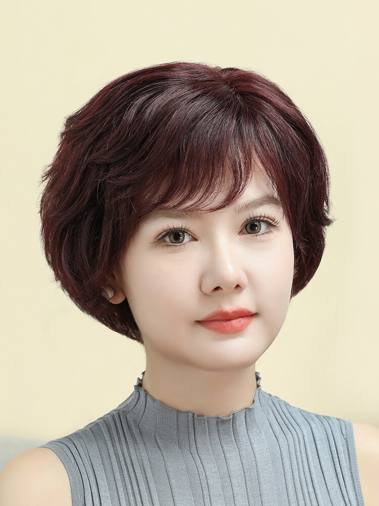 BAIMEI SILK | Natural Short Curly Wig for Elderly Ladies ราคา 4,590 บาท*ส่งฟรี