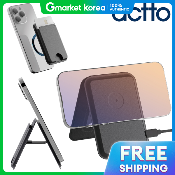 Actto | Magsafe iPhone AirPods Watch Wireless Charging Leather Card Wallet Case Stand Holder Mta-73 ราคา 747 บาท*ส่งฟรี