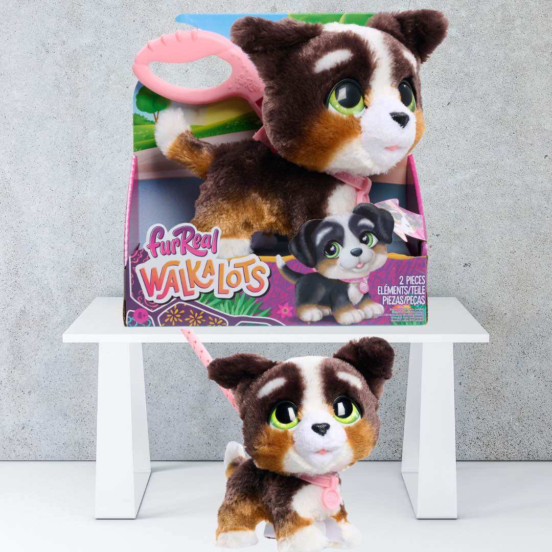 พร้อมส่ง FurReal Walk-A-Lots Bernedoodle - 8 Inch Interactive Plush Toy with Sounds, Faux Fur, Toys for Kids Ages 4 Up Just Play ราคา 2,490 บาท*ส่งฟรี