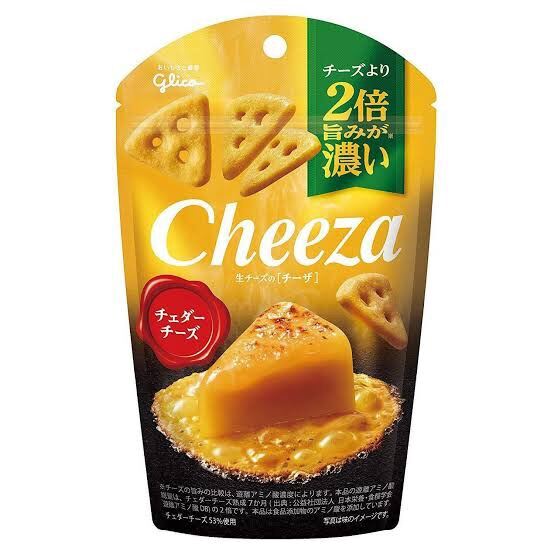 Glico Cheeza สีเหลือง รสเชดด้าชีส ขนม บิสกิต แครกเกอร์ 40g หอมชีสมาก อร่อยมาก ของฝากญี่ปุ่น