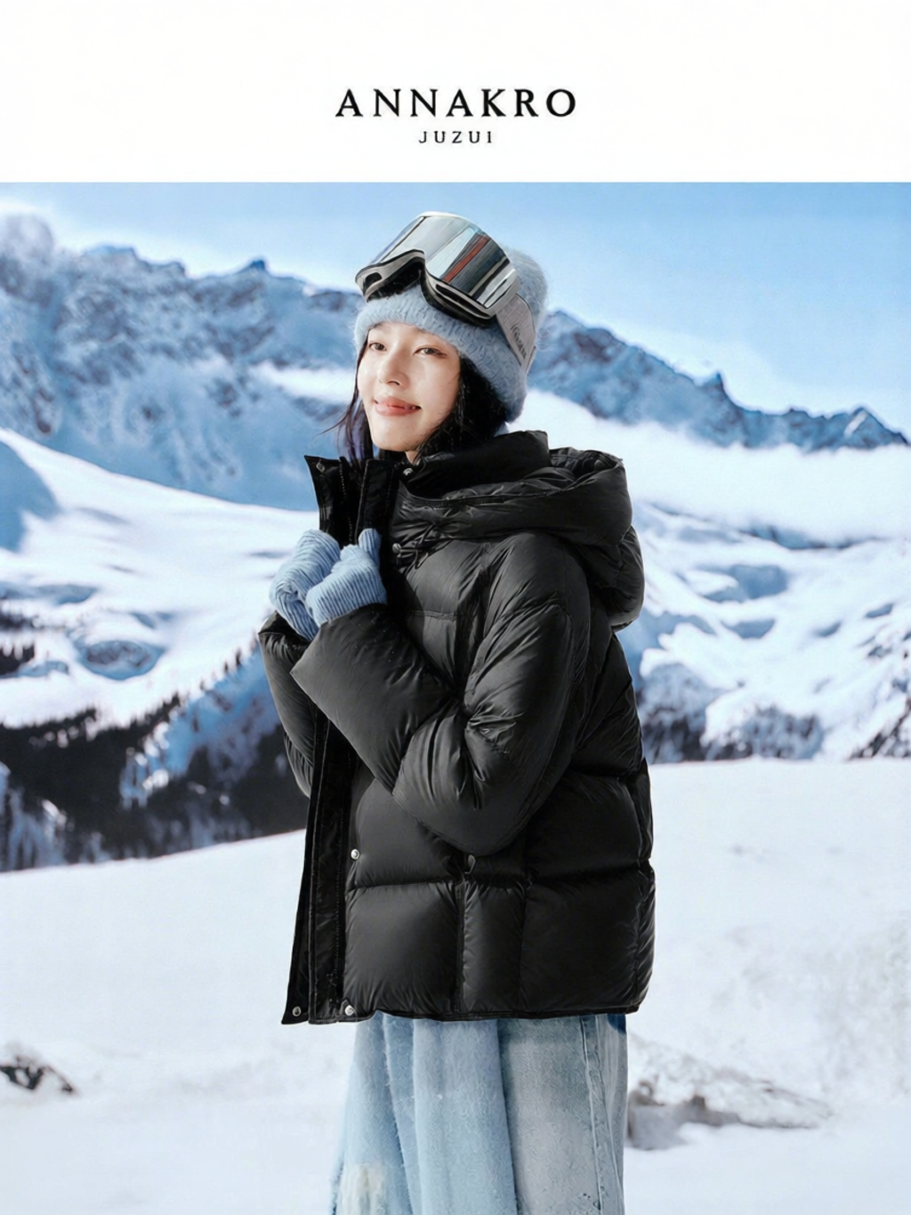 JZ ANNAKRO | Lightweight Down Proof Waterproof Hooded Short Down Jacket ราคา 8,090 บาท*ส่งฟรี