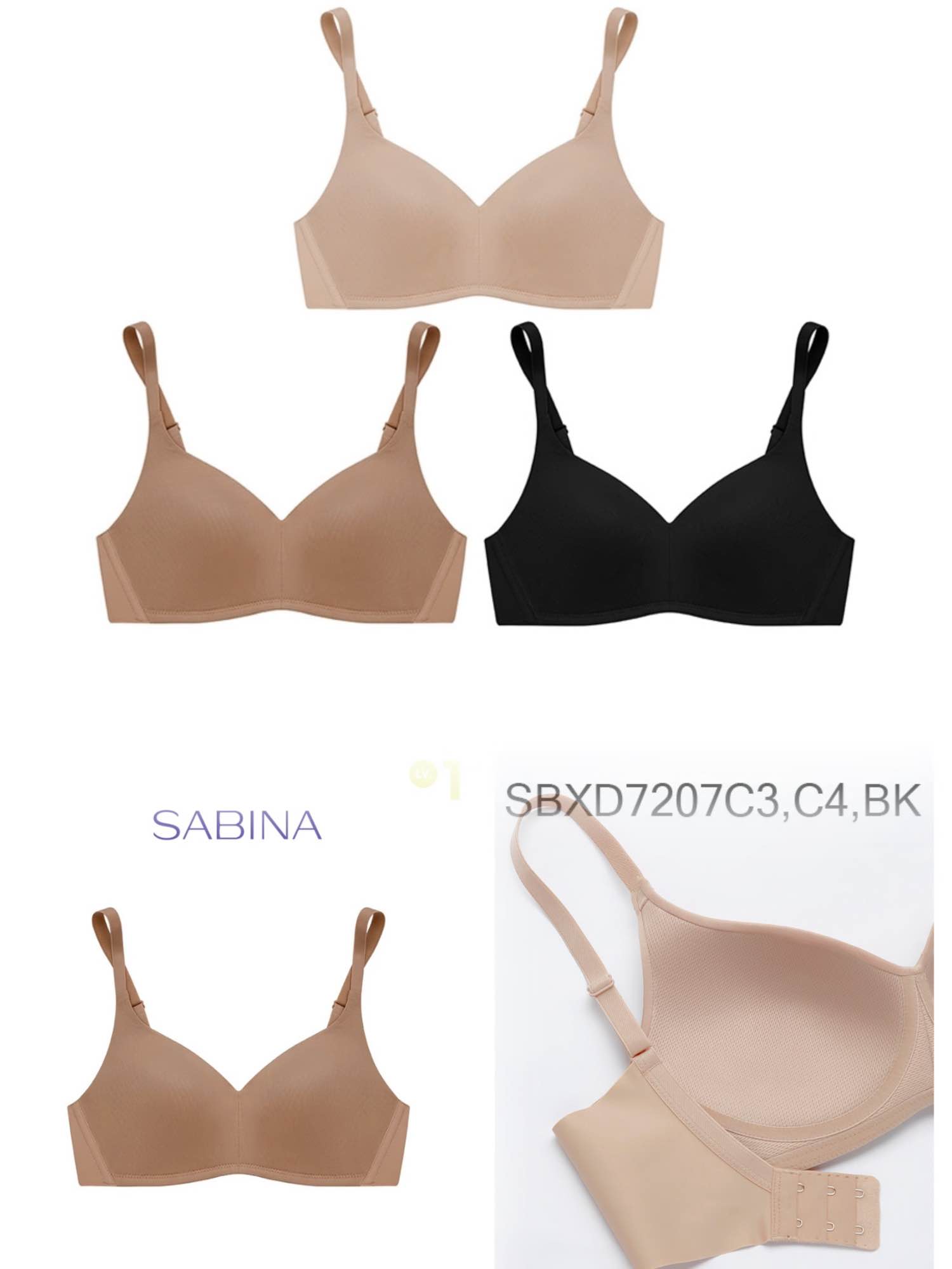 Sabina Invisible Wire Bra Sbn Sport Collection Style no. SBB1216