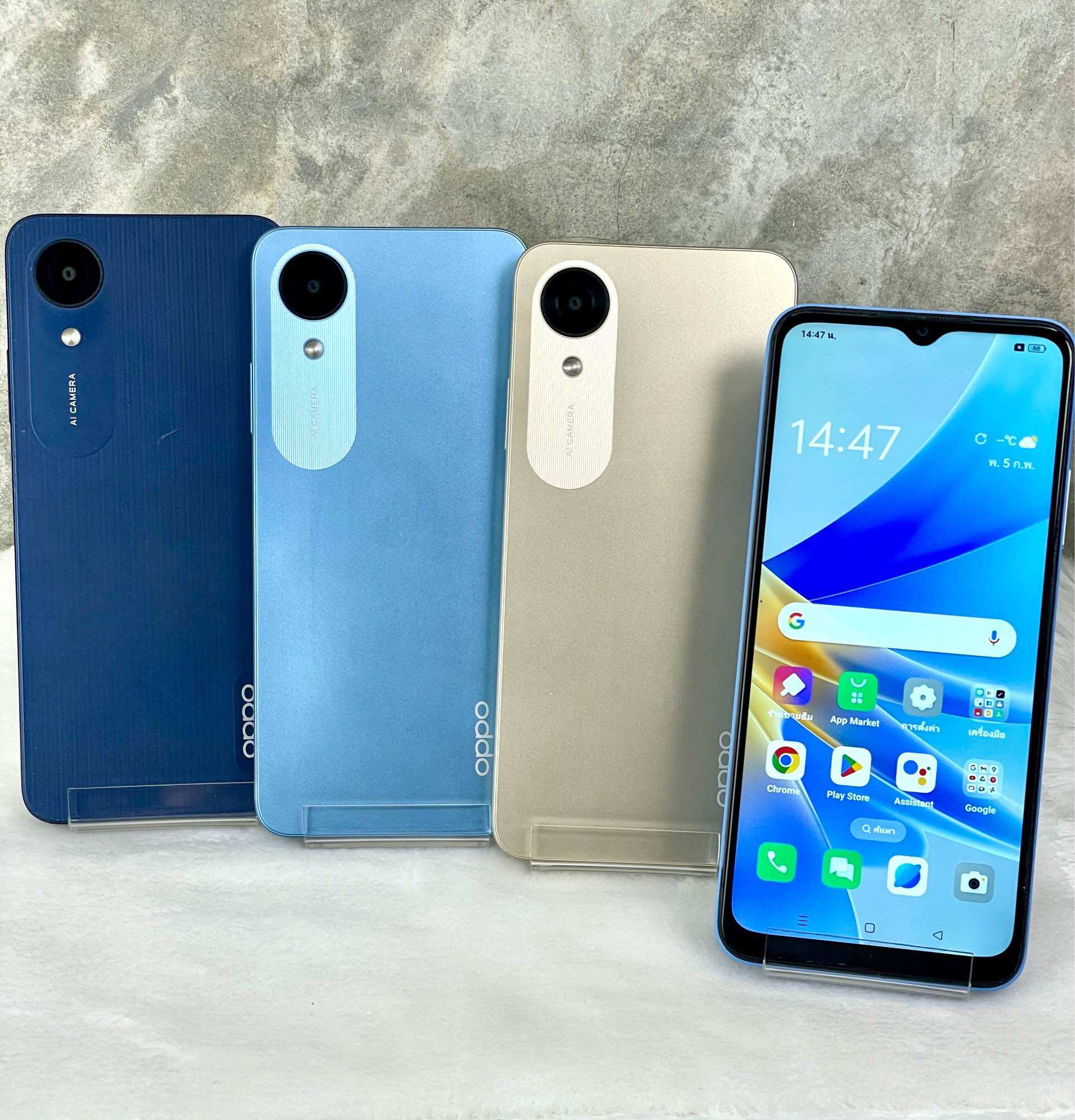 ออป โป้ A17k แรม3 รอม64 เครื่องแอนดอย 12 จอกว้างพร้อมใช้งาน ชุดชาร์จฟรี ราคา 1,590 บาท*ส่งฟรี