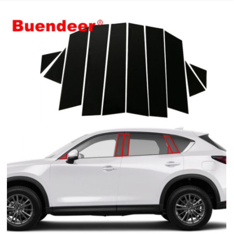 KUST | 2013-2016 Mazda Window Trim PC Black Pillar Sticker ราคา 295 บาท*ส่งฟรี