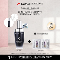 (ขนาดรีฟิล) LANCOME REFILL GENIFIQUE ULTIMATE DUAL-REPAIR AUGMENTED SERUM 50 ML ขนาดรีฟิล สูตรใหม่! เซรั่มอันดับ 1 จากลังโคม ชุ่มชื้นมากขึ้น ฟื้นผิวเสียสะสม ใน 1 สัปดาห์* ด้วยเทคโนโลยีจดสิทธิบัตร เบต้ากลูแคนบริสุทธิ์ 98%  (Betaglucan)